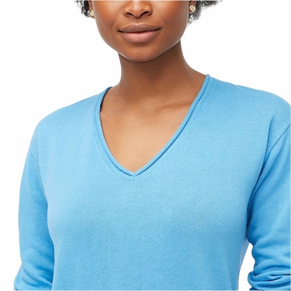 J. CREW Tunic Sweater Linen-blend Button Sides - Picture 3 of 7